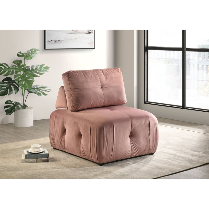 Nahla Modular Chair in Marine Rose - Vida Furniture (Laredo,TX)