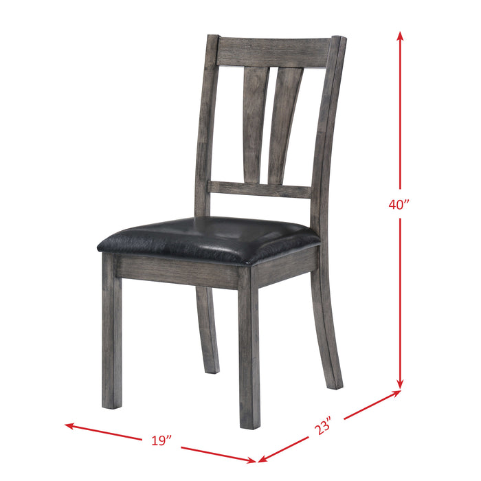 Nathan Fan Back Chair W/Pu Seat (2 Per Pack) - Vida Furniture (Laredo,TX)