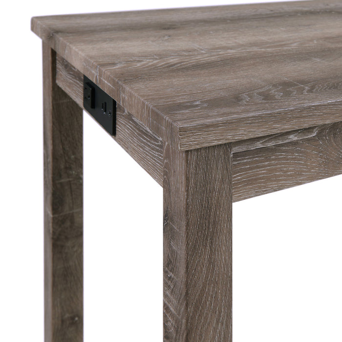 Oak Lawn Grey Bar Table Single Pack (Table + 3 Tan Fabric Stools) - Vida Furniture (Laredo,TX)
