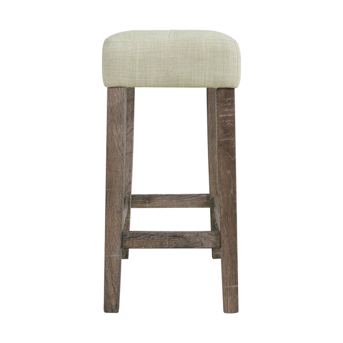Oak Lawn Grey Bar Table Single Pack (Table + 3 Tan Fabric Stools) - Vida Furniture (Laredo,TX)