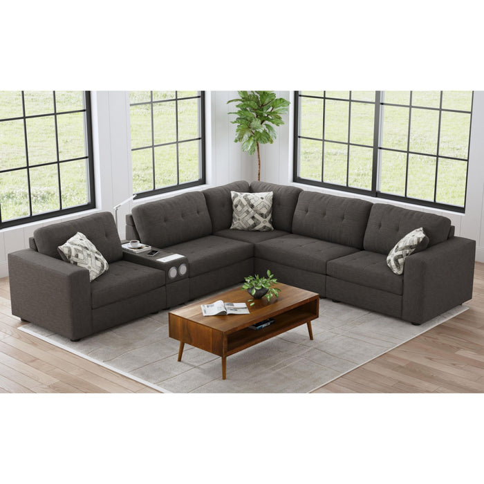 Options One Corner in Palmer Plus Ash with 1 Pillow 20"ÔøΩ - Vida Furniture (Laredo,TX)