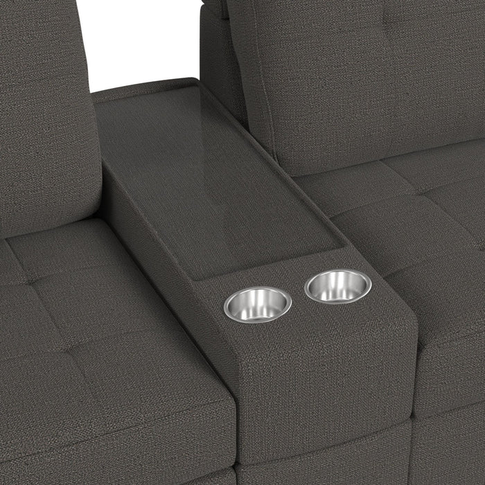 Options One 9PC Living Room Set in Palmer Plus Ash - Vida Furniture (Laredo,TX)