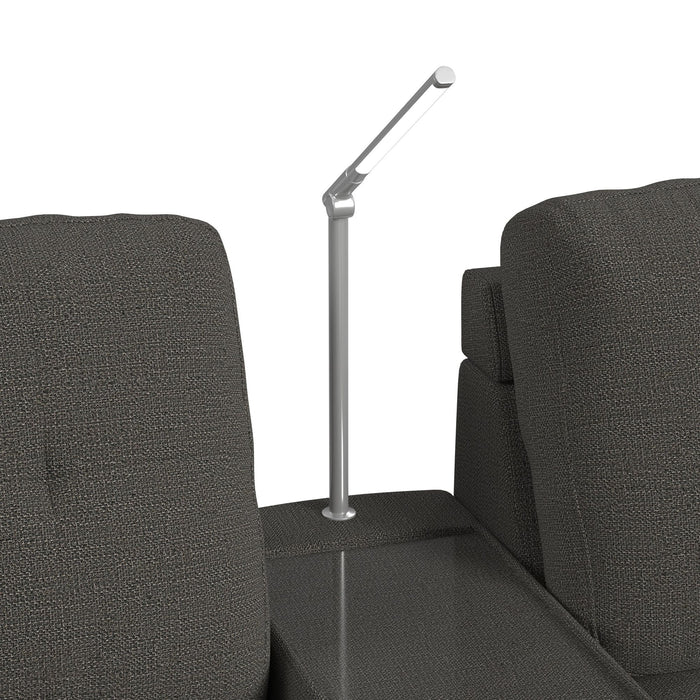 Options One 8PC Living Room Set in Palmer Plus Ash with Media Console - Vida Furniture (Laredo,TX)