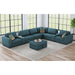 Options One 9PC Living Room Set in Palmer Plus Teal - Vida Furniture (Laredo,TX)