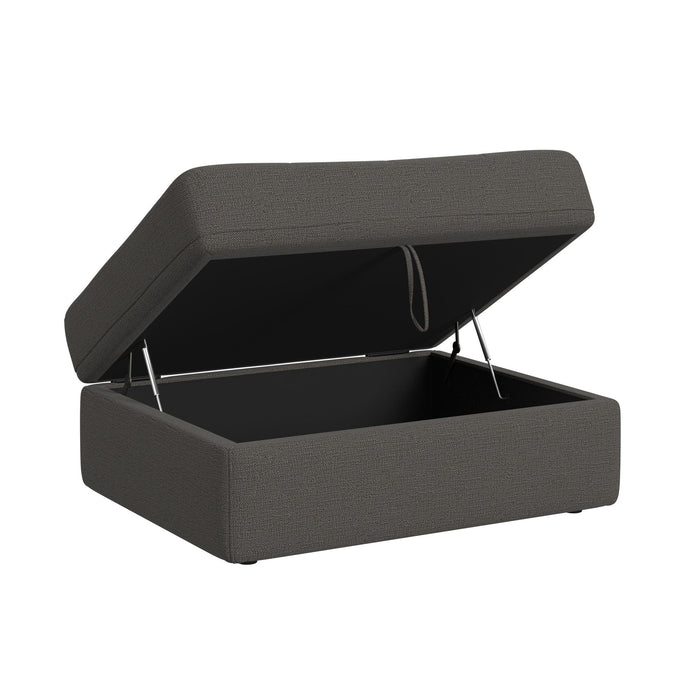 Options One Storage Ottoman in Palmer Plus Ash - Vida Furniture (Laredo,TX)