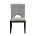 Oregon Dining Side Chair with Grey Fabric in Black (2 Per Carton) - Vida Furniture (Laredo,TX)