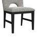 Oregon Dining Side Chair with Grey Fabric in Black (2 Per Carton) - Vida Furniture (Laredo,TX)