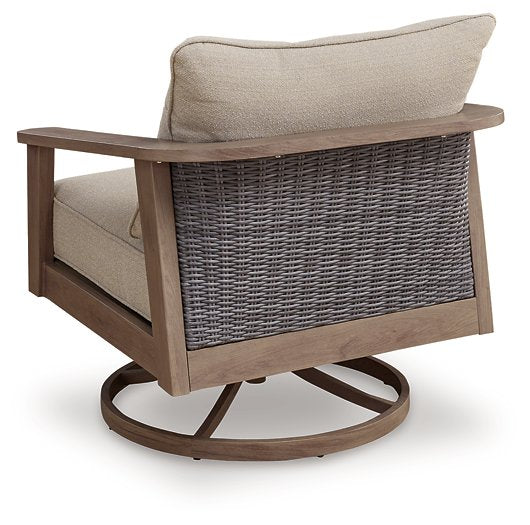 Harmony Headlands Outdoor Swivel Lounge with Cushion - Vida Furniture (Laredo,TX)