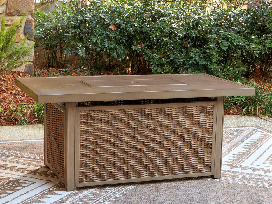 Laguna Heights Outdoor Fire Pit Table - Vida Furniture (Laredo,TX)
