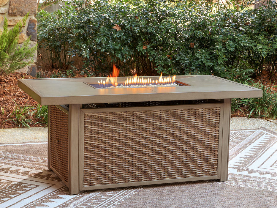 Laguna Heights Outdoor Fire Pit Table - Vida Furniture (Laredo,TX)
