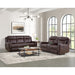 Panther Motion Loveseat with Console in Neono Brown - Vida Furniture (Laredo,TX)
