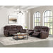 Panther Motion Loveseat with Console in Neono Brown - Vida Furniture (Laredo,TX)