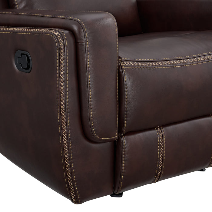 Panther 3PC Living Room Set in Neono Brown-Sofa, Loveseat & Recliner - Vida Furniture (Laredo,TX)