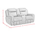 Panther Motion Loveseat with Console in Neono Brown - Vida Furniture (Laredo,TX)