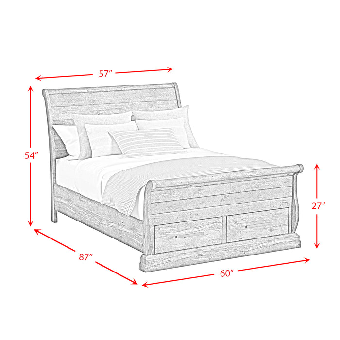 Park Ridge Sleigh Storage Bed - Vida Furniture (Laredo,TX)