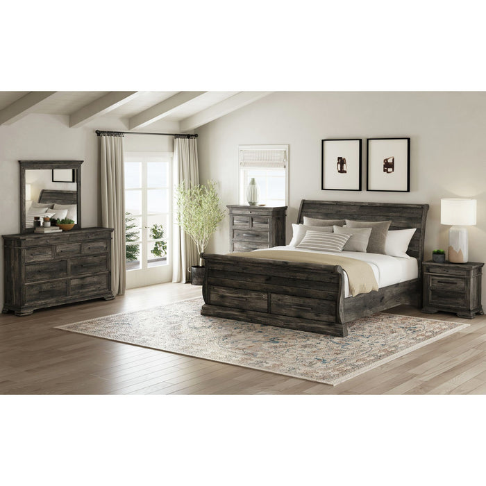 Park Ridge Sleigh Storage Bed - Vida Furniture (Laredo,TX)
