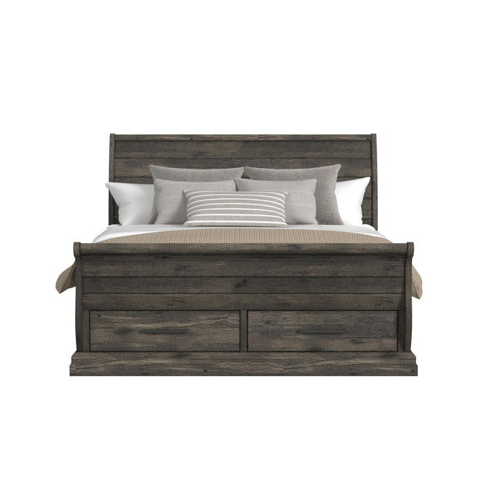 Park Ridge Sleigh Storage Bed - Vida Furniture (Laredo,TX)