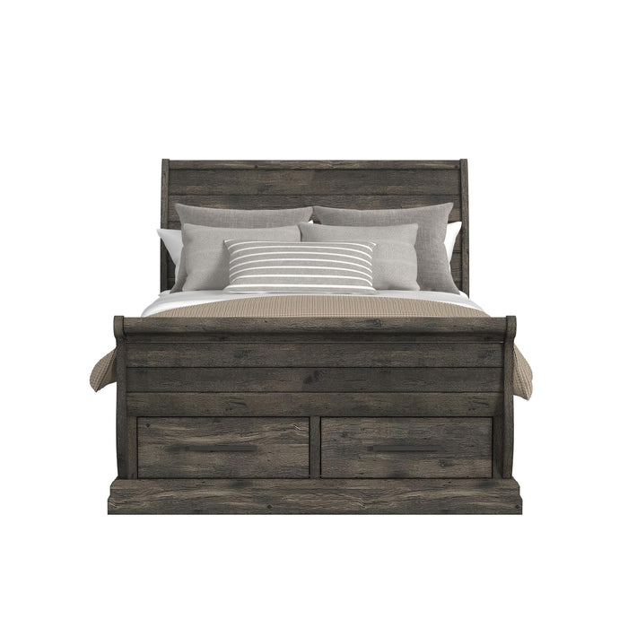 Park Ridge Sleigh Storage Bed - Vida Furniture (Laredo,TX)
