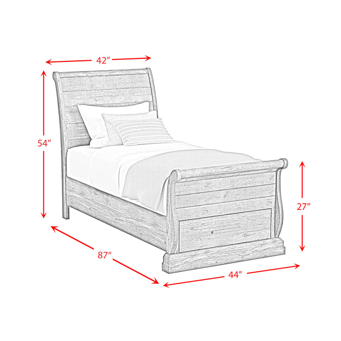 Park Ridge Sleigh Storage Bed - Vida Furniture (Laredo,TX)