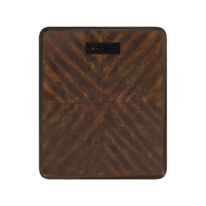 Phillipe 2-Drawer Cabinet with USB in Cherry