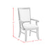 Phillipe Dining Arm Chair with Grey Fabric in Cherry (2 Per Carton) - Vida Furniture (Laredo,TX)