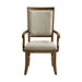 Phillipe Dining Arm Chair with Grey Fabric in Cherry (2 Per Carton) - Vida Furniture (Laredo,TX)