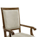 Phillipe Dining Arm Chair with Grey Fabric in Cherry (2 Per Carton) - Vida Furniture (Laredo,TX)