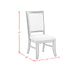 Phillipe Dining Side Chair with Grey Fabric in Cherry (2 Per Carton) - Vida Furniture (Laredo,TX)