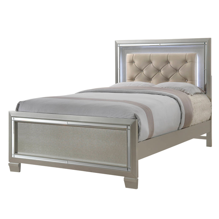 Platinum Youth Platform Bed - Vida Furniture (Laredo,TX)