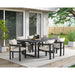 Playa Standard Height Dining Set in Dark Grey-Table and Four Chairs - Vida Furniture (Laredo,TX)