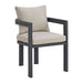 Playa Standard Height Dining Set in Dark Grey-Table and Four Chairs - Vida Furniture (Laredo,TX)