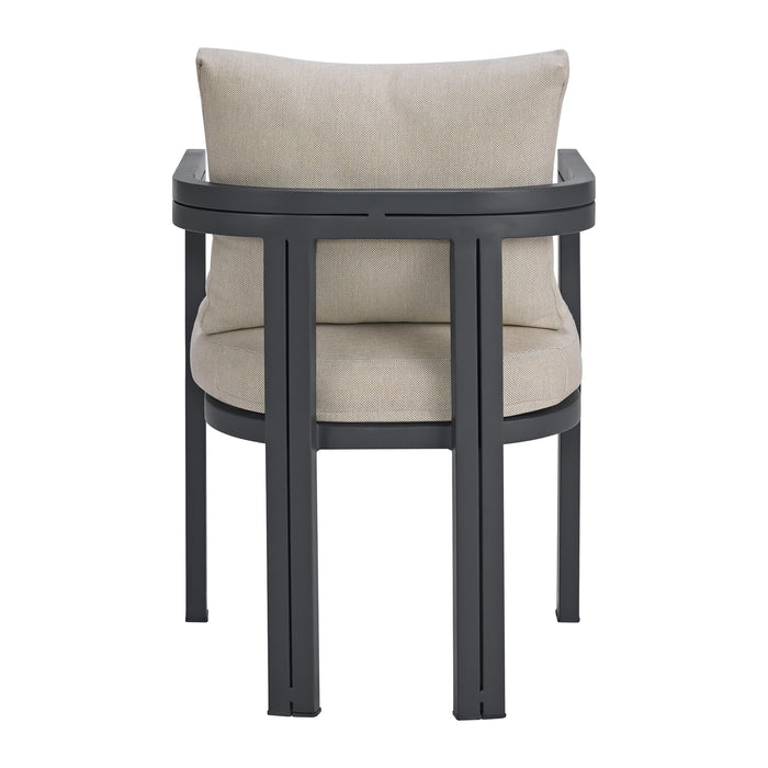 Playa Standard Height Dining Set in Dark Grey-Table and Four Chairs - Vida Furniture (Laredo,TX)