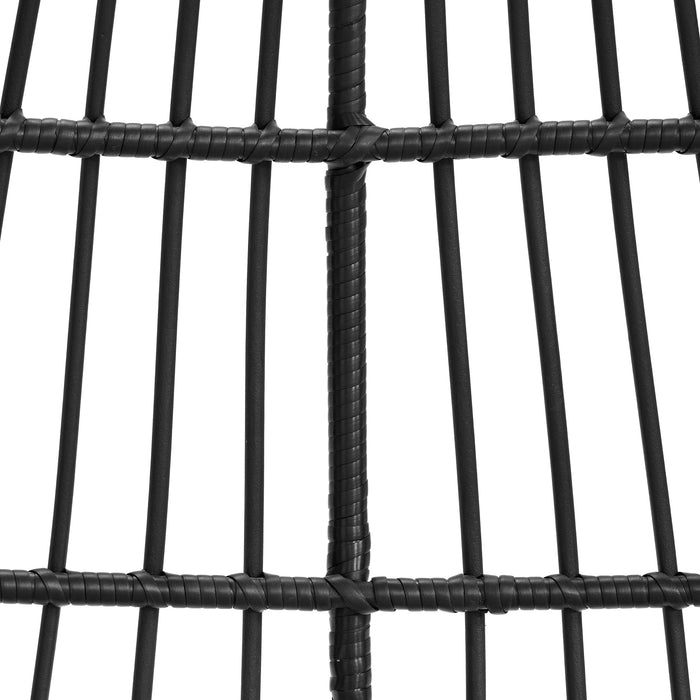 Playa Double Swing Egg Chair Complete - Dark Grey and Olefin Beige - Vida Furniture (Laredo,TX)