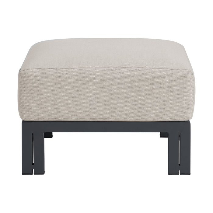 Playa Ottoman - Dark Grey and Olefin Beige - Vida Furniture (Laredo,TX)