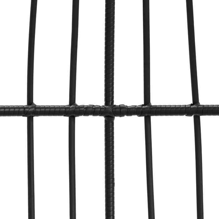 Playa Swing Egg Chair with Base and Pillar - Dark Grey and Olefin Beige - Vida Furniture (Laredo,TX)