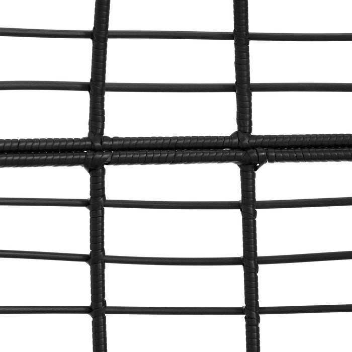 Playa Twin Egg Chair - Dark Grey and Olefin Beige with 3 Pillows - Vida Furniture (Laredo,TX)