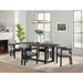 Portland Rectangular Dining Table in Black - Vida Furniture (Laredo,TX)