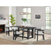 Portland Rectangular Dining Table in Black - Vida Furniture (Laredo,TX)
