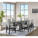 Portland Standard Height Dining Set in Black-Rectangular Table and Four Chairs - Vida Furniture (Laredo,TX)