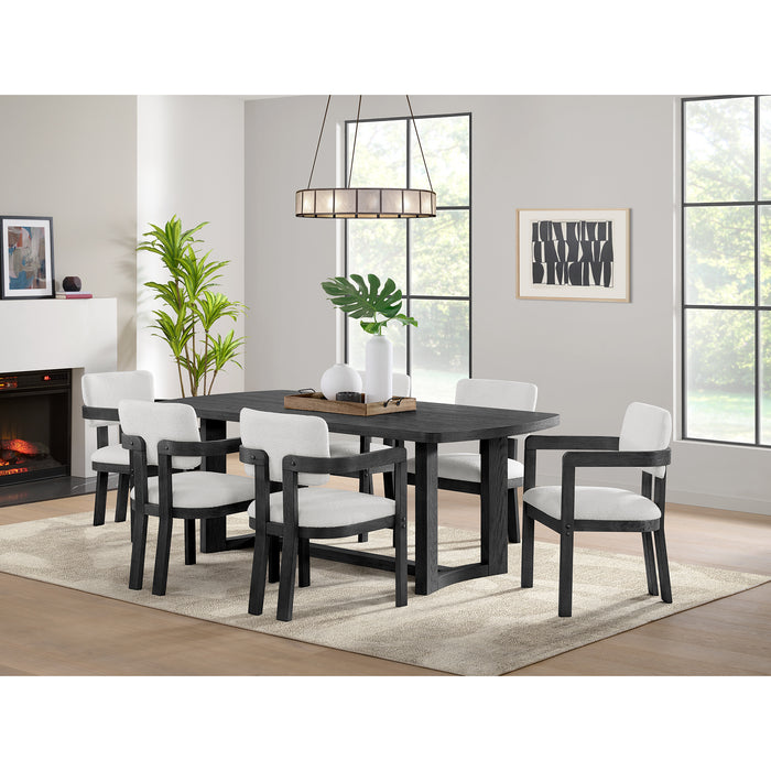 Portland Rectangular Dining Table in Black - Vida Furniture (Laredo,TX)