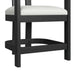 Portland Arm Counter Stool with White Fabric in Black (2 Per Carton) - Vida Furniture (Laredo,TX)