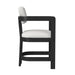 Portland Arm Counter Stool with White Fabric in Black (2 Per Carton) - Vida Furniture (Laredo,TX)