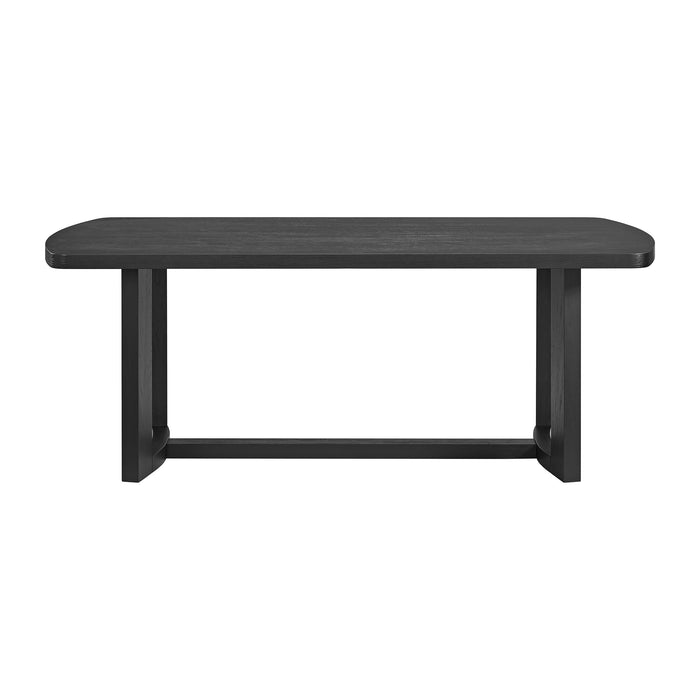 Portland Rectangular Dining Table in Black - Vida Furniture (Laredo,TX)