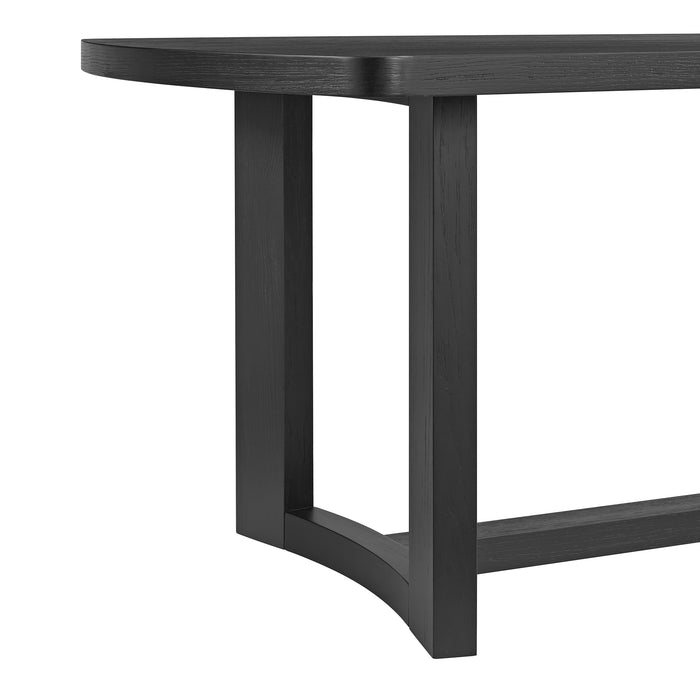 Portland Rectangular Dining Table in Black - Vida Furniture (Laredo,TX)