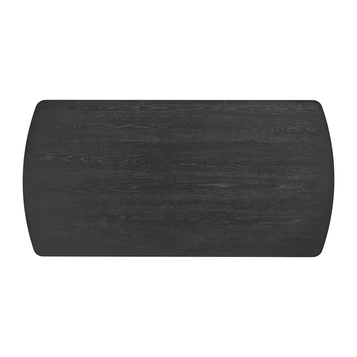 Portland Rectangular Dining Table in Black - Vida Furniture (Laredo,TX)
