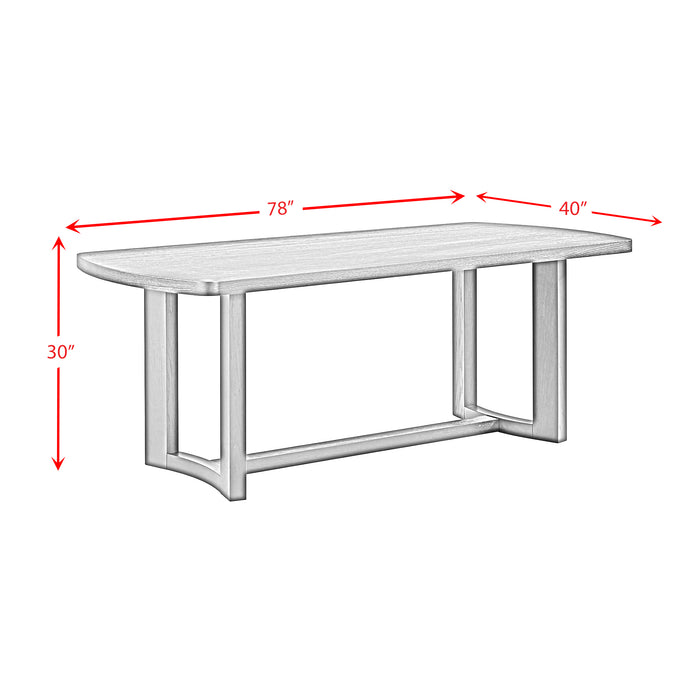 Portland Rectangular Dining Table in Black - Vida Furniture (Laredo,TX)