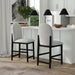 Portland Round Back Barstool with Grey Fabric in Black (2 Per Carton) - Vida Furniture (Laredo,TX)