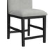Portland Square Back Counter Stool with Grey Fabric in Black (2 Per Carton) - Vida Furniture (Laredo,TX)