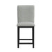 Portland Square Back Barstool with Grey Fabric in Black (2 Per Carton) - Vida Furniture (Laredo,TX)