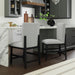 Portland Square Back Counter Stool with Grey Fabric in Black (2 Per Carton) - Vida Furniture (Laredo,TX)